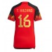 Billige Belgia Thorgan Hazard #16 Hjemmetrøye Dame VM 2022 Kortermet
